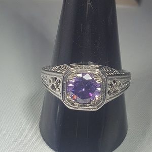 Purple and Silver ring. Size 10, only one!